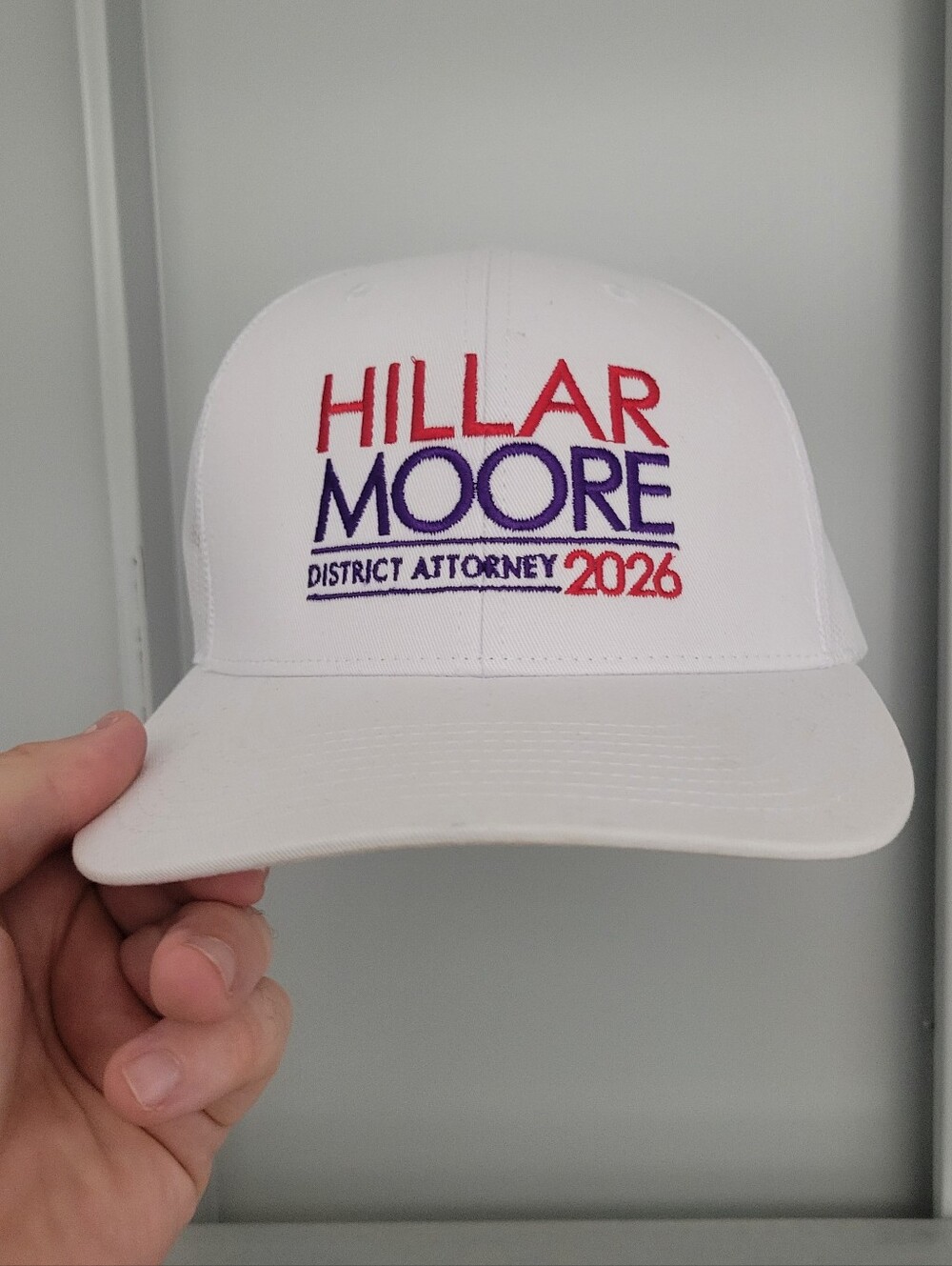 Hillar Moore 2026 White Campaign Cap